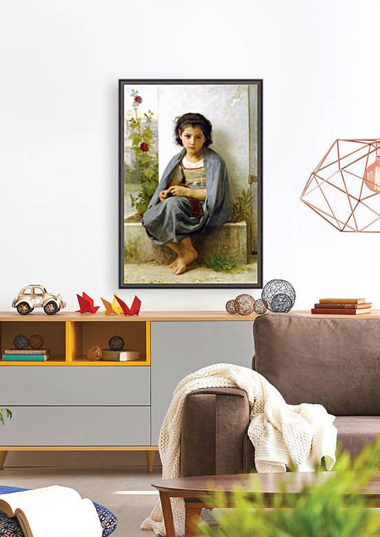 A young girl in a blue coat by William-Adolphe Bouguereau