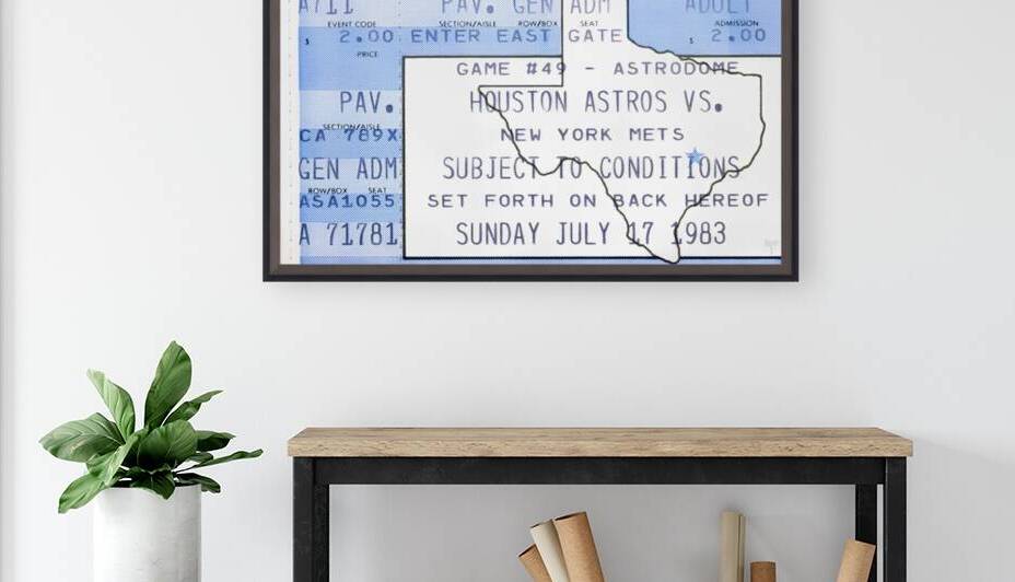 1983 New York Mets vs. Houston Astros Ticket Print by Row One Brand