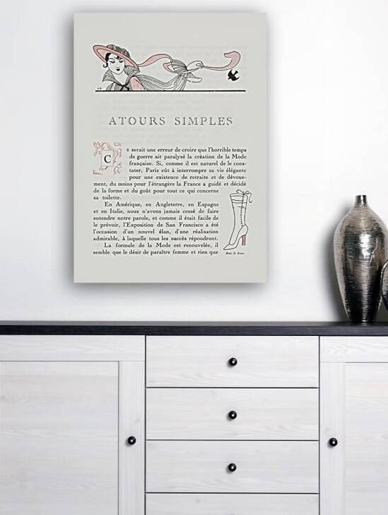 Autours Simples 1915 fashion illustration in high by ASAR STUDIOS