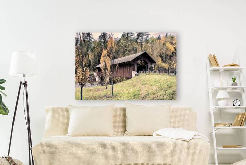 Eunice Williams Covered Bridge in Charcoal by Bill Swartwout Photography