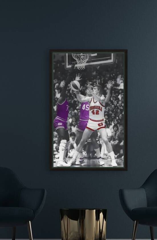 1983 Nebraska Dave Hoppen Basketball Art by Row One Brand