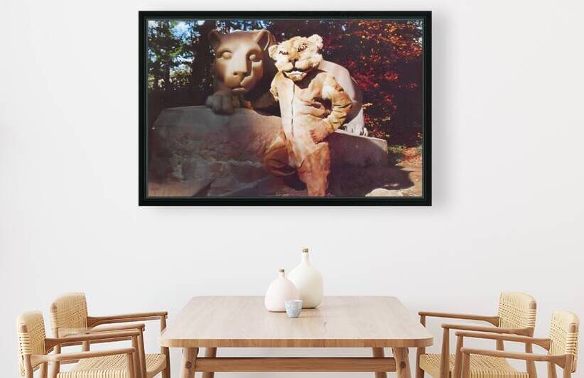 Vintage 60s Penn State Nittany Lion Shrine Art by Row One Brand