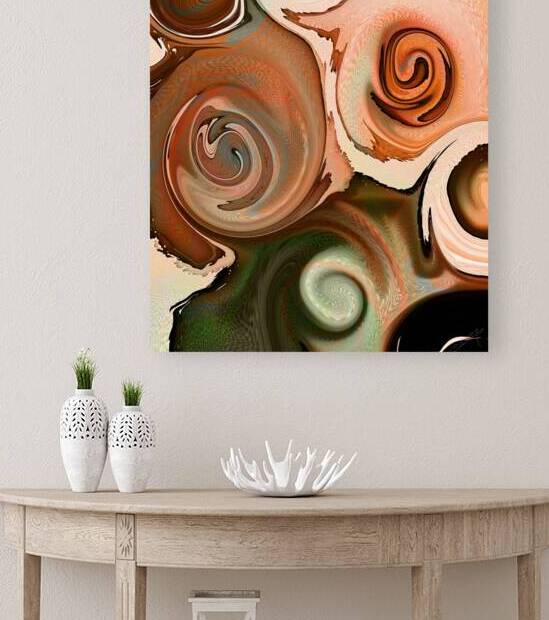 Organic Earthly Abstraction - Abstract Art Print by Corina Ioana