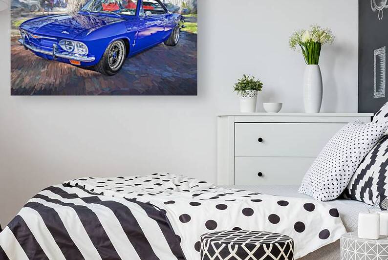 1965 Blue Chevrolet Corvair Monza X 2 by Rich Franco