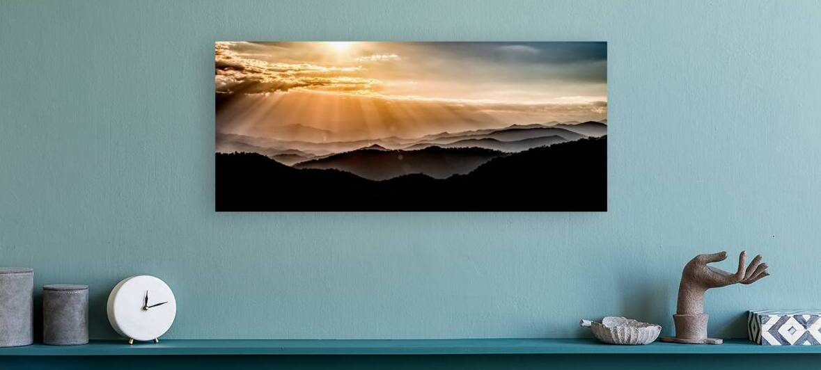 Blue Ridge and Smoky Mountains Waves of Light by Norma Brandsberg Photography