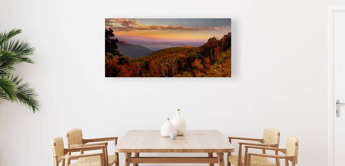 Virginia Blue Ridge Mountains Autumn Overlook  by Norma Brandsberg Photography
