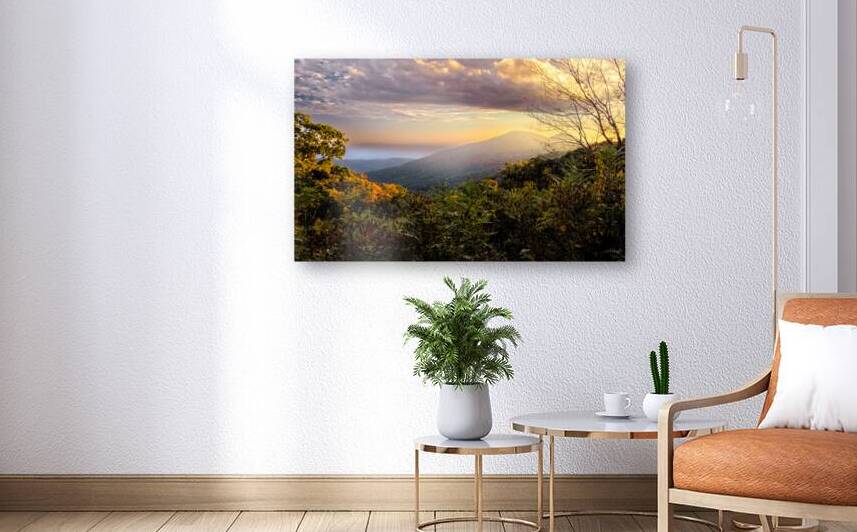 Virginia Blue Ridge Parkway Sunset Fog by Norma Brandsberg Photography