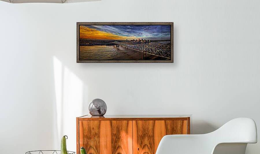 New Orleans Waterfront Sunset Panorama by Norma Brandsberg Photography