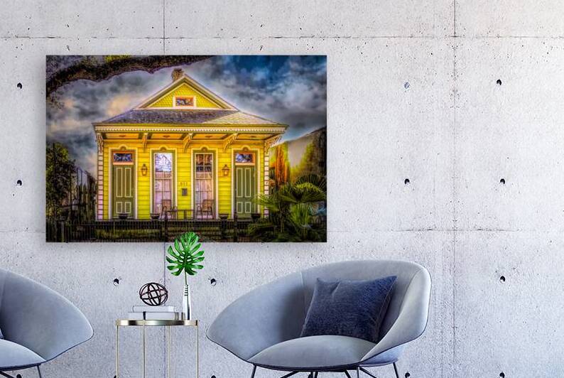 Algiers Point Yellow Double Shotgun House by Norma Brandsberg Photography