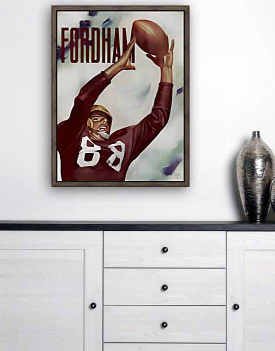 Vintage Fordham Rams Football Remix Art by Row One Brand