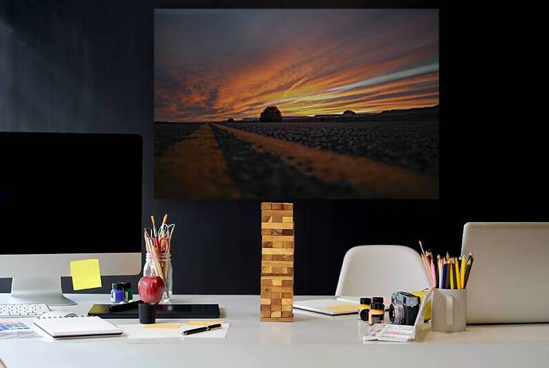 Sunset on Utah Road by Jean Dzhermakyan