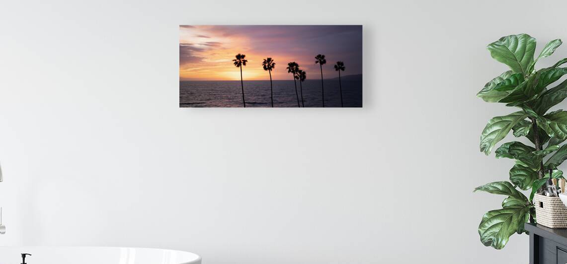 Palm Trees Against the Sunset by Jean Dzhermakyan