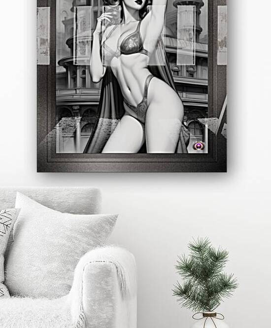 Tranya Of The Retro Age Of Pin Up Girl Poster Art AI Concept Creation Portrait by Xzendor7 by xzendor7