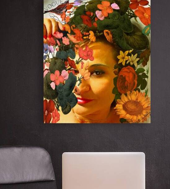 Retro Glamour – Vintage Self-Portrait Art Print  by Corina Ioana