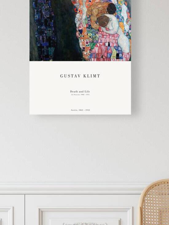 Gustav Klimt - Death and Life 5x7 by Oldmasters