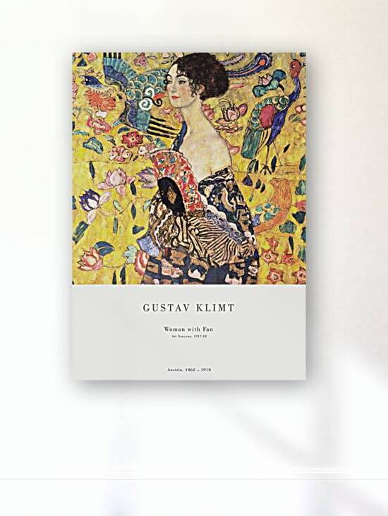 Gustav Klimt - Lady with Fan by Oldmasters