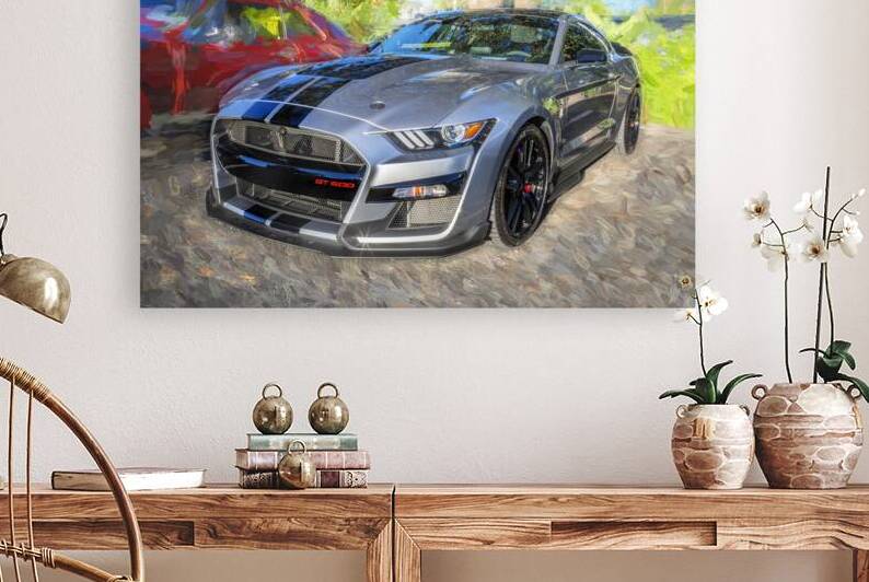 2020 Silver Ford Mustang Shelby GT500 X 1 by Rich Franco