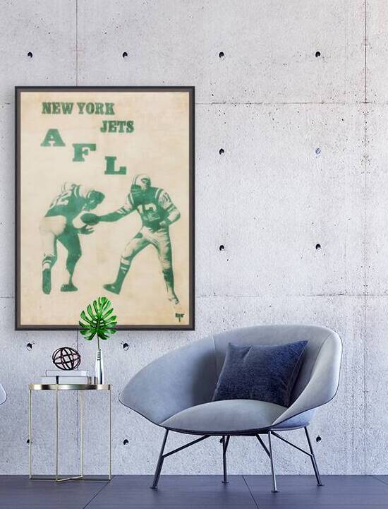 Throwback Vintage 60s New York Jets Art by Row One Brand