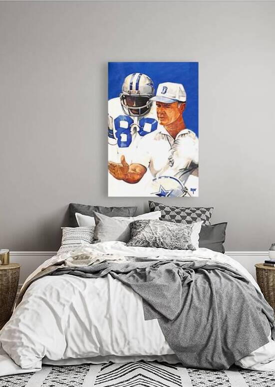 Tom Landry Dallas Cowboys Art by Row One Brand