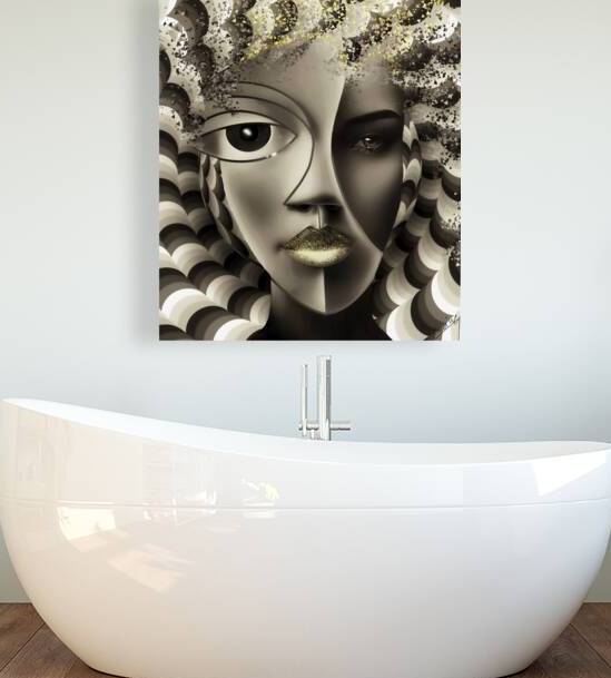 Cyborg Elegance -  Futuristic Art Print  by Corina Ioana