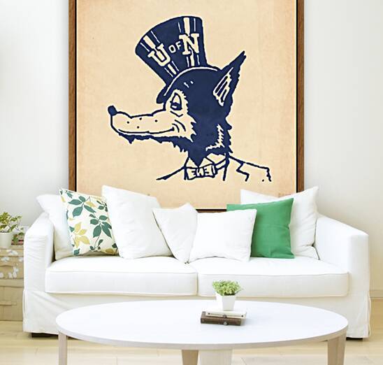 Vintage Nevada Wolf Art by Row One Brand