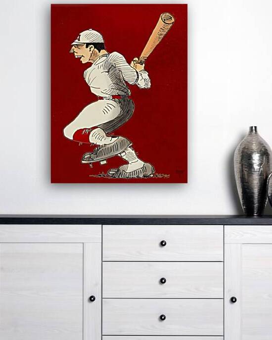 Vintage Arkansas Razorbacks Baseball Art by Row One Brand
