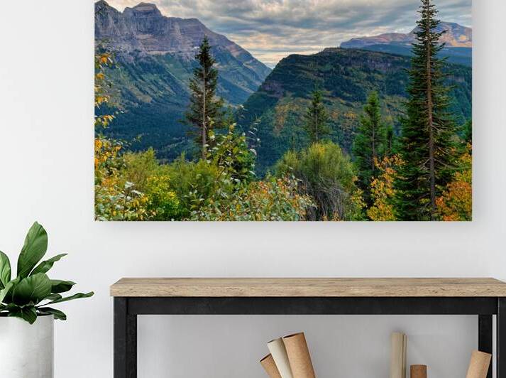 Glacier National Park Mountain and Valley by Bill Swartwout Photography