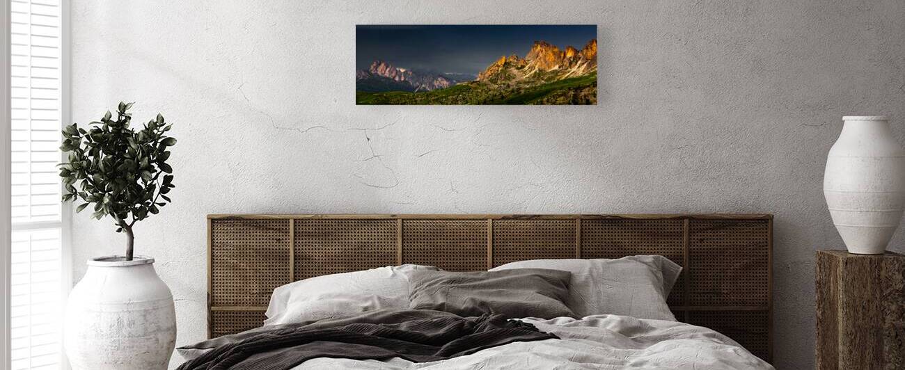 Dolomite Giau Passo Colors of Sunsets Panorama by Norma Brandsberg Photography