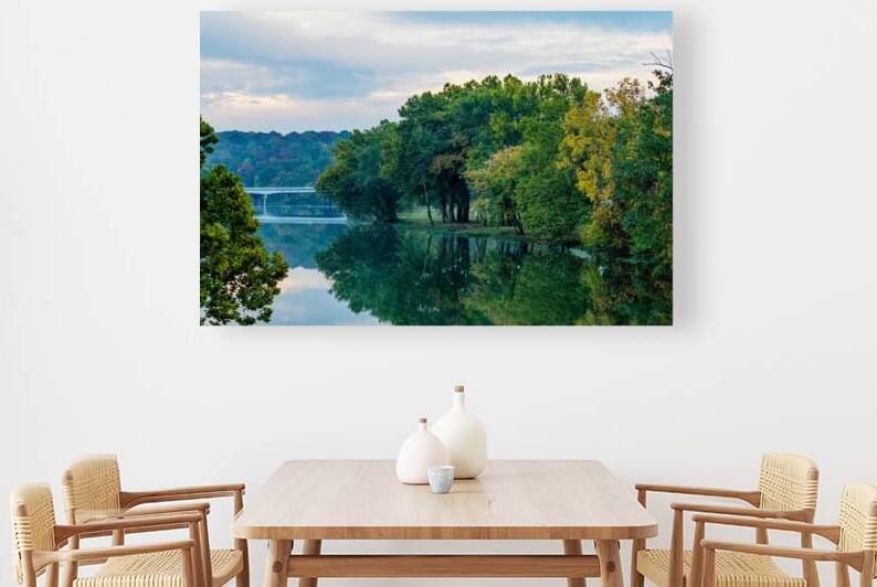 Crisp Fall Morning Lake Reflections by Jennifer White