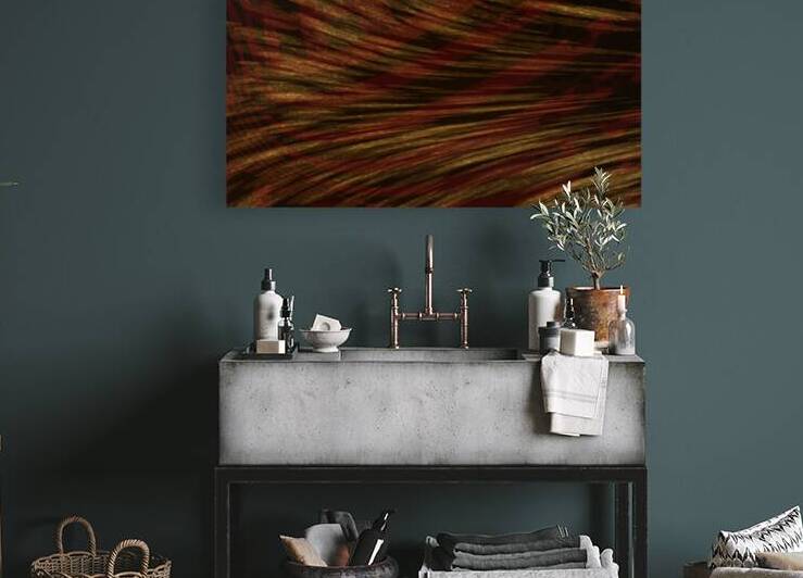 Red and Gold Wave  by Iris H Richardson