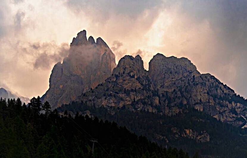 Italian Dolomite Mountains  Cortina d Ampezzo Sunset by Norma Brandsberg Photography