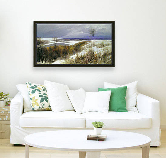 Landscape of a lake with ice by Vasily Dmitrievich Polenov