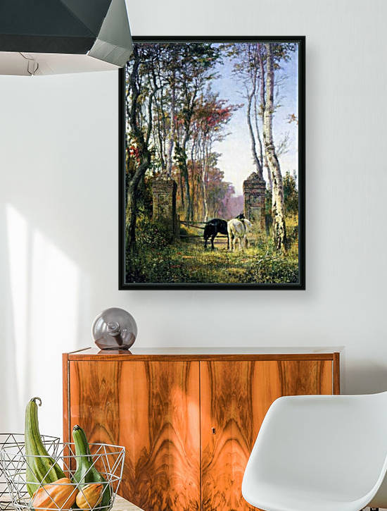 A black and a white horse by Vasily Dmitrievich Polenov