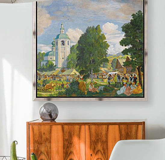 Russian people at the church by Vasily Dmitrievich Polenov