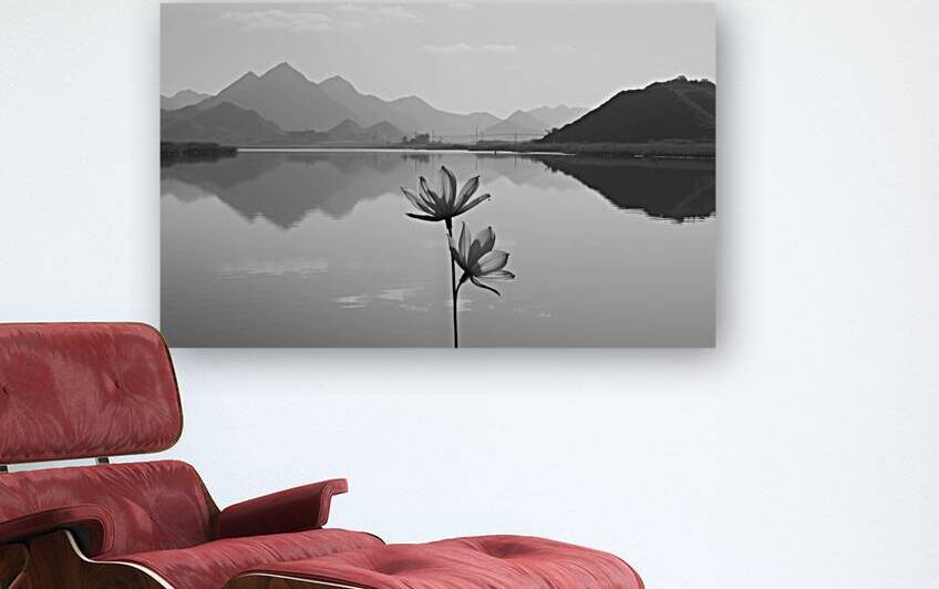 Desert Sunflower – Stormfront Monochrome Landscape Print by Savage Art Prints