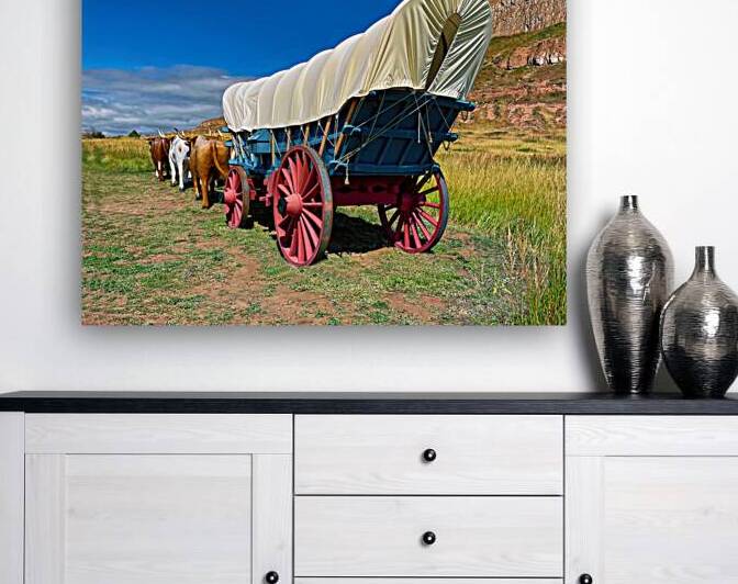 Conestoga Wagon - Oregon Trail - Scotts Bluff by Bill Swartwout Photography