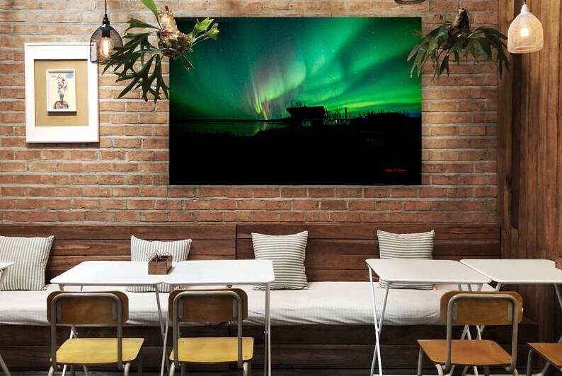 Lights over Kashwitna Lake by Bruce Brown