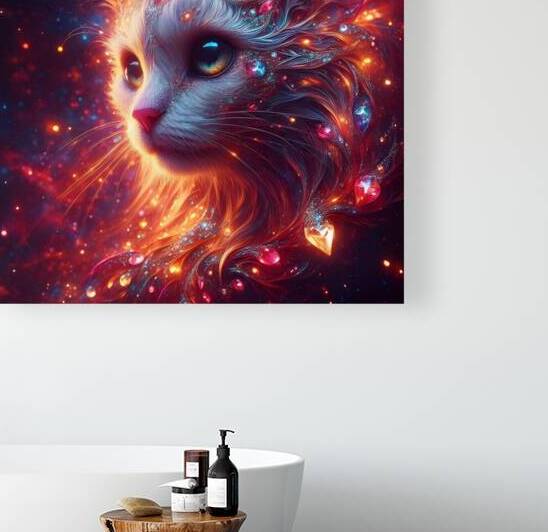 Diamond the Cat by Beautiful Digital Art