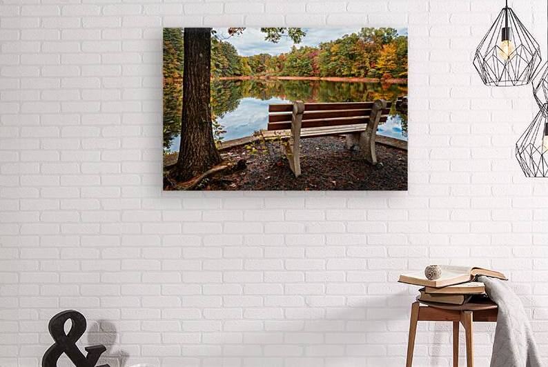 Bench at Ice Lake Park Poconos by Jason Fink