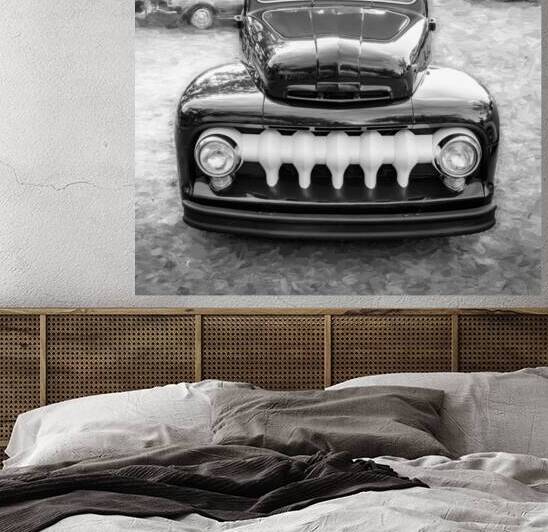 1951 Dark Blue Ford Pick Up Truck F100 X 8 by Rich Franco