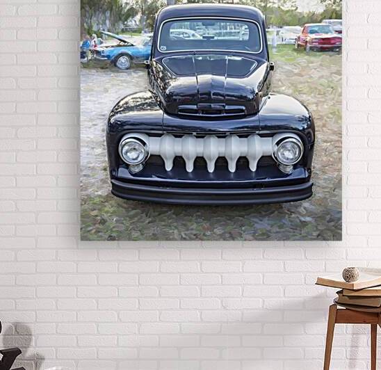 1951 Dark Blue Ford Pick Up Truck F100 X 11 by Rich Franco