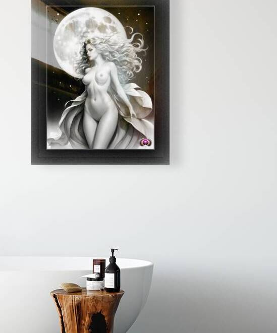 The Beauty Of The Harvest Moon Stunning Portrait Illustraion AI Concept Art by Xzendor7 by xzendor7