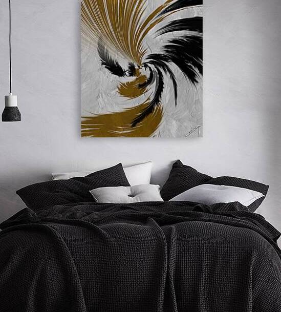 Ethereal Plumage - Abstract Feather Art Print by Corina Ioana