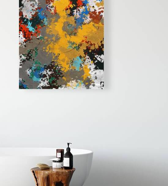 Pixel Pop Explosion - Abstract Art Print by Corina Ioana