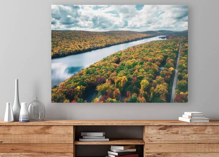 Long Fall Aerial Over Mauch Chunk Lake by Jason Fink