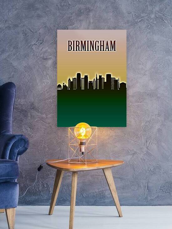 Birmingham Skyline Minimal by Towseef Dar