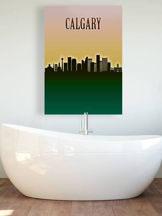 Calgary Skyline Minimal by Towseef Dar