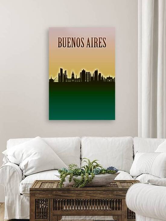 Buenos Aires Skyline Minimal by Towseef Dar