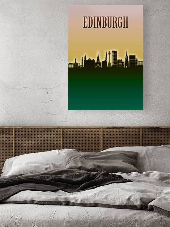 Edinburgh Skyline Minimal by Towseef Dar