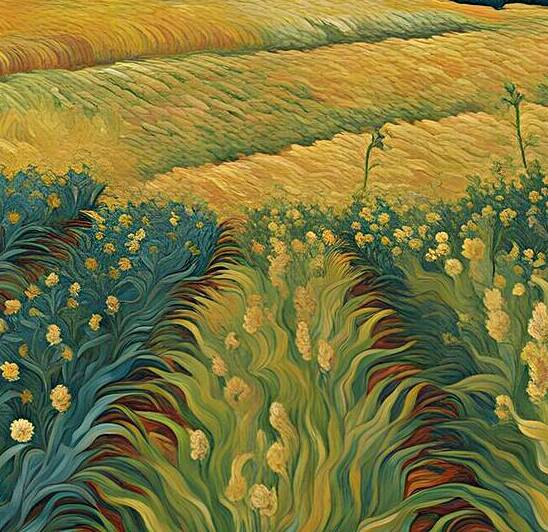 The Sun Van Gogh style by Towseef Dar